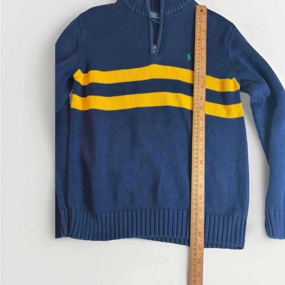 Polo by Ralph Lauren Blue Ribbed Youth Knit Sweater